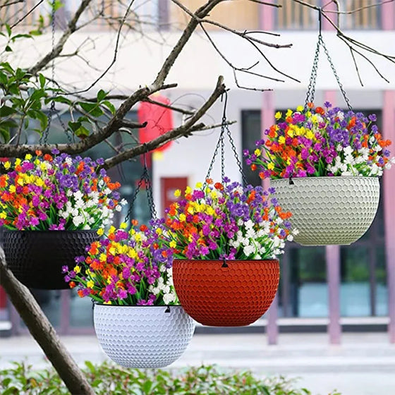 Künstliche Blumen im Freien