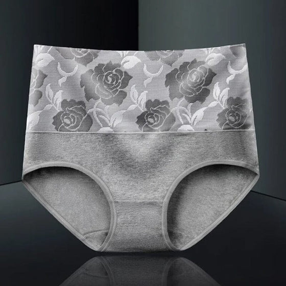 Baumwollslip mit hoher Taille und Blumenmuster