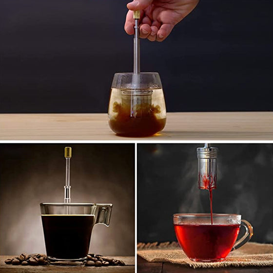 (Vorverkauf, Versand nach dem 15. Juni) Manueller Kaffeefilter aus rostfreiem Stahl