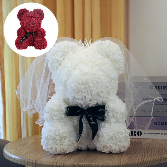 Wunderschönes Geschenk zum Valentinstag - ewiger Roser-Bär
