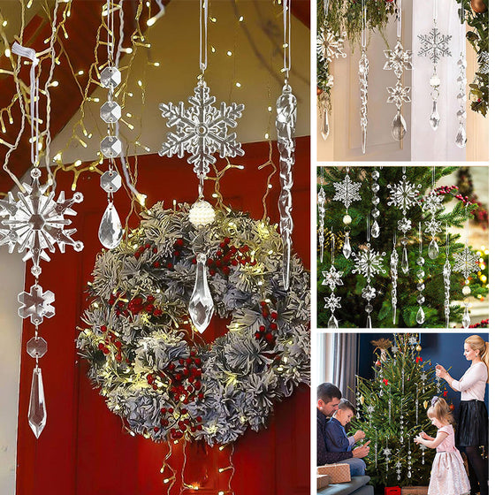 Kristall-Weihnachtsschneeflocken-Ornamente