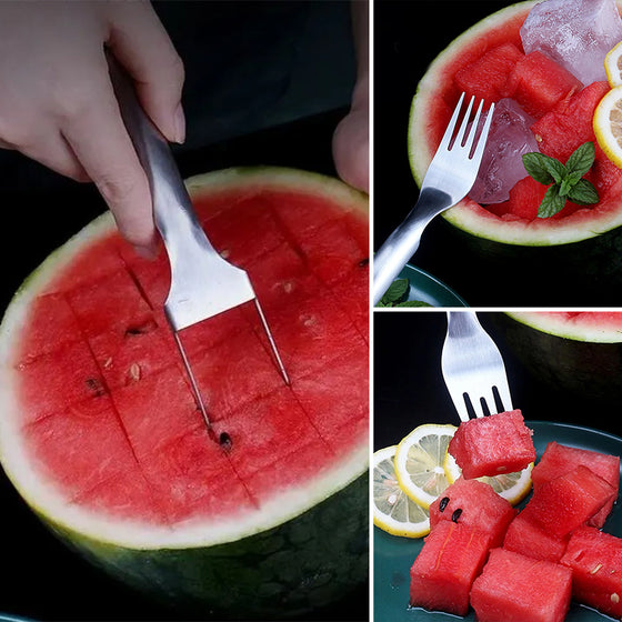 2-in-1-Wassermelonen-Gabelschneider