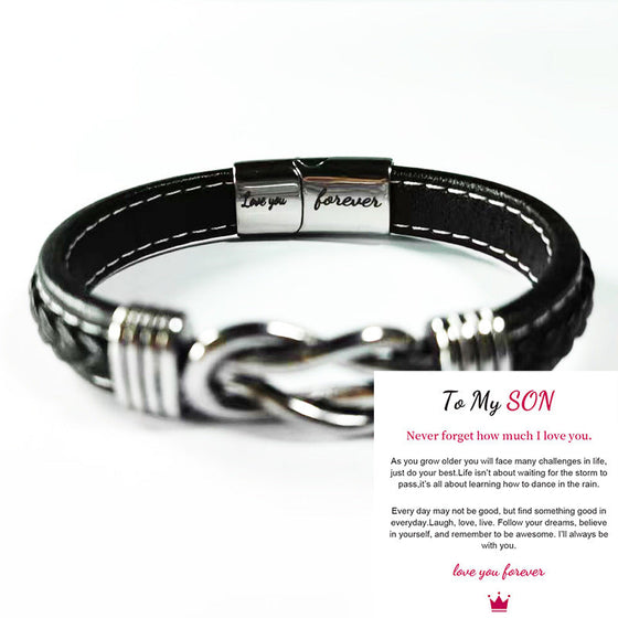 Unendlichkeits-Design Herrenarmband aus Titanstahl