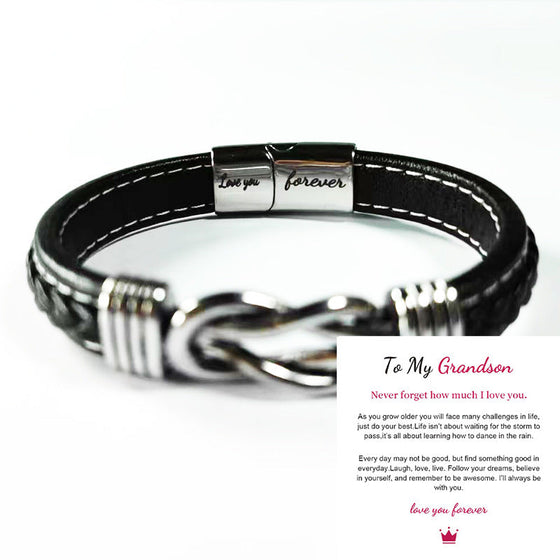 Unendlichkeits-Design Herrenarmband aus Titanstahl
