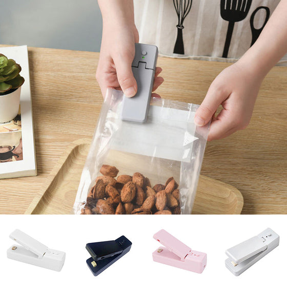 2 in 1 USB aufladbare Mini-Beutelschweißmaschine mit Schneidemesser