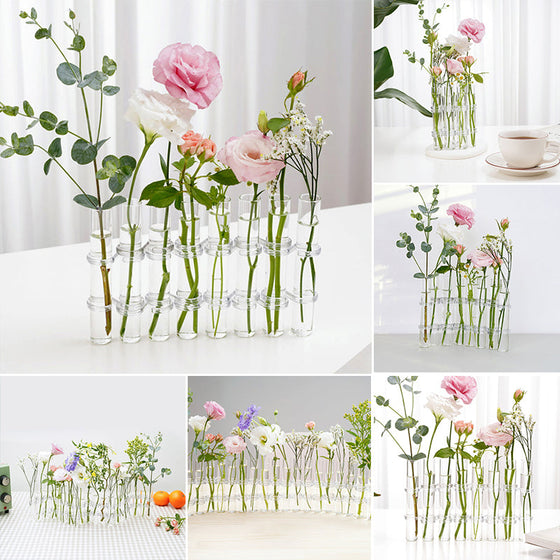 Kreative Reagenzglasvase aus Glas