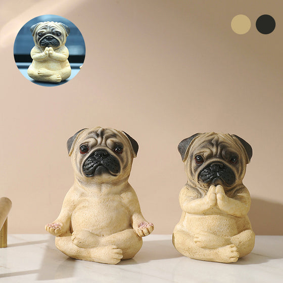 Bulldogge-Yoga-Statue