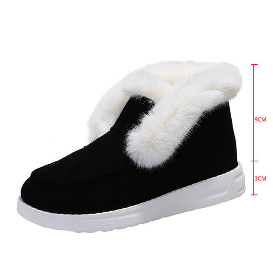 Plüsch-Low-Top-Stiefel mit weicher Sohle