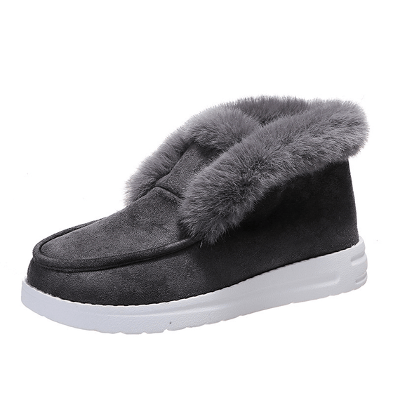 Plüsch-Low-Top-Stiefel mit weicher Sohle