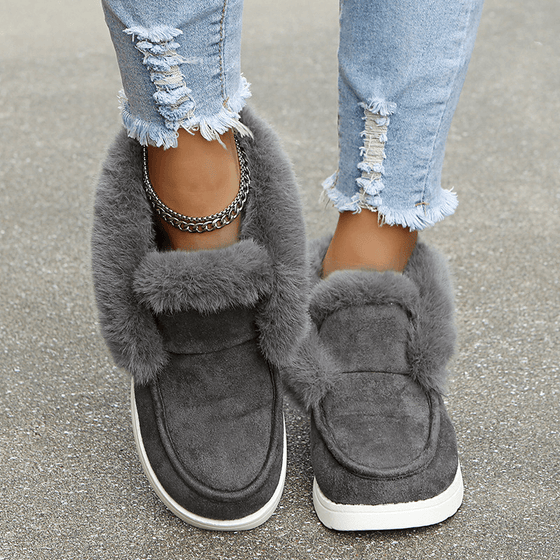 Plüsch-Low-Top-Stiefel mit weicher Sohle